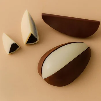 Forma de Chocolate Ovo de Páscoa Fatias (145g) Acetato e Silicone - BWB (6)