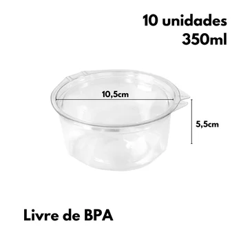 Embalagem Redonda Diamantada Articulada com Vedação 350ml (10uni) - BWB (3)