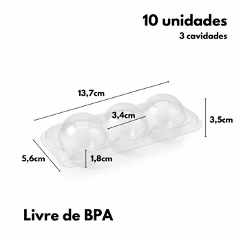 Blister para Doces e Brigadeiros 3 Cavidades (10uni) - BWB (3)