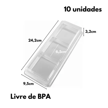 Caixa para Trio de Pão de Mel Cristal (10uni) - BWB (2)