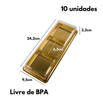 Caixa para Trio de Pão de Mel Dourado (10uni) - BWB (2)