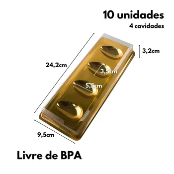 Caixa para Kit Degustação Mini Ovos 50g Dourado (10uni) - BWB (2)