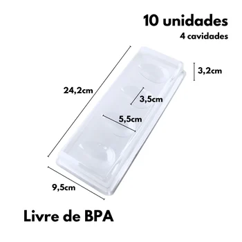 Caixa para Kit Degustação Mini Ovos 50g Cristal (10uni) - BWB (2)