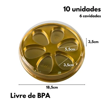 Caixa para 6 Bombons Ovos de Páscoa Gourmet Dourado (10uni) - BWB (2)