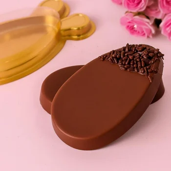 Forma de Chocolate Ovo de Páscoa Tablete:Barra Liso Acetato e Silcone (200g) Acetato e Silicone - BWB (4)