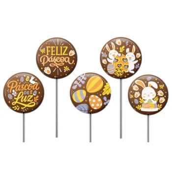 Forma Decorativa Blister Pirulito Páscoa - Páscoa Feliz (5uni)