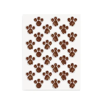 Adesivos Pegadas Splash de Chocolate Coelho da Páscoa 3,5 x 3,6cm (54uni) - Cromus