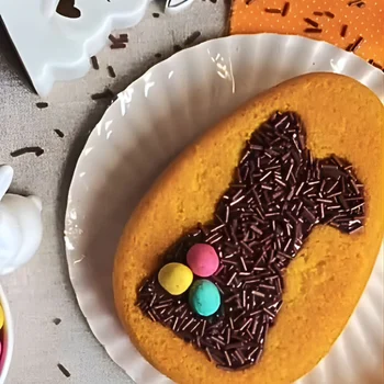 Forma de Bolo Ovo Coelho Ballerine (18cm) - Caparroz (4)