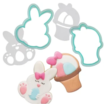 Kit Cortadores Coelho e Cesta com Stencils (5pcs) - Sweet Sugarbelle (1)