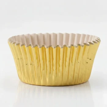 Forminha de Cupcake em Papel n°0 Metalizada Ouro (24uni) - Mago