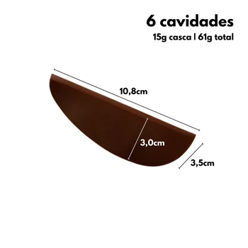 Forma de Chocolate Ovo de Páscoa Fatias (150g) Acetato e Silicone - BWB (5)