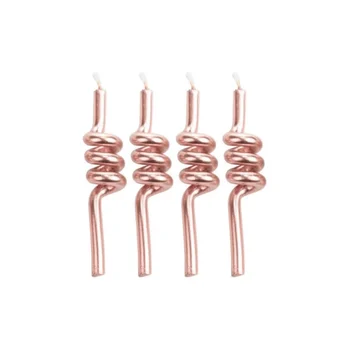 Vela Tubo Rose Gold 8cm (4uni) - Silver Chef