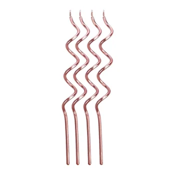 Vela Espiral Rose Gold 13cm (4uni) - Silver Chef