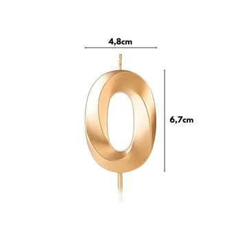 Vela Design Dourada Número 0 (6,7cm) - Silver Chef (2)