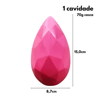 Forma de Chocolate Ovo de Páscoa Lapidado (350g) Acetato e Silicone - BWB (3)