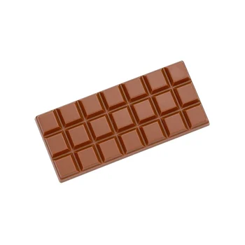 Forma de Chocolate em Policarbonato Tablete/Barra Clássica Quadrados (100g) - Brunner