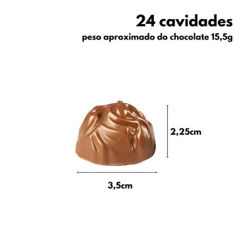 Forma de Chocolate em Policarbonato Bombom Brigadeiro (15g) - Brunner (4)