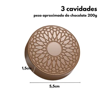 Forma de Chocolate em Policarbonato Bombom Thaler Dubai (40g) - Brunner (3)