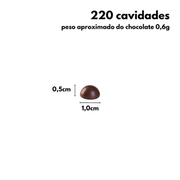 Forma de Chocolate em Policarbonato Gotas (0,6g) - Brunner (3)