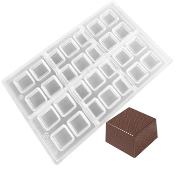 Forma de Chocolate em Policarbonato Bombom Quadrado Koani 2,5cm (10g) - Brunner (1)