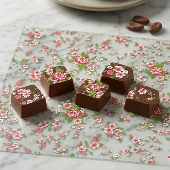 Transfer para Chocolate (40 x 30cm) - Flores da Vovó (3)