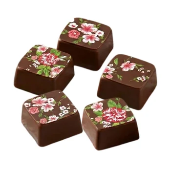 Transfer para Chocolate (40 x 30cm) - Flores da Vovó (1)