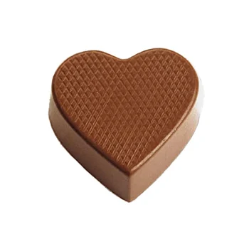 Forma de Chocolate em Policarbonato Bombom Coração Reto com Textura (11g) - Brunner (2)