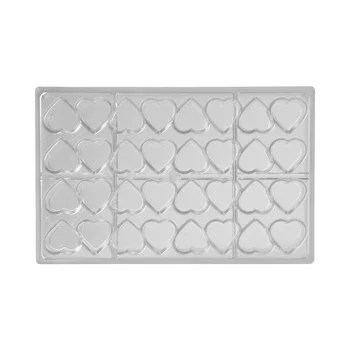 Forma de Chocolate em Policarbonato Bombom Coração Reto com Textura (11g) - Brunner (7)