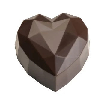 Forma de Chocolate em Policarbonato Bombom Coração Lapidado (10g) - Brunner (2)