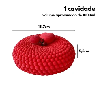 Forma de Bolo e Entremet em Silicone Bubbles (1000ml) - Brothers (2)