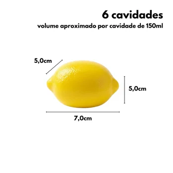 Forma de Mono Porção e Entremet em Silicone Limão (150ml) - Brothers (2)