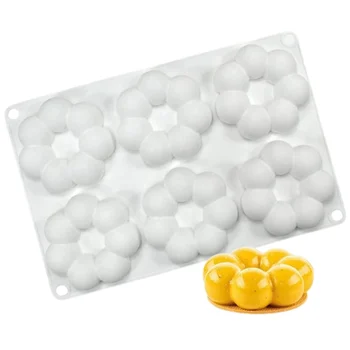 Forma de Mono Porção e Entremet em Silicone Flor 3D (45ml) - Brothers (1)