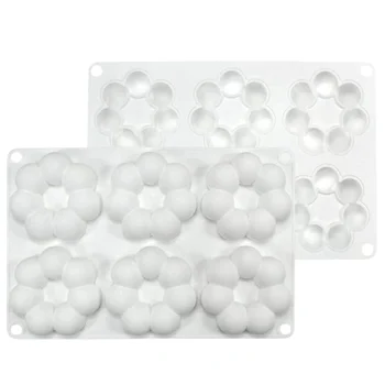 Forma de Mono Porção e Entremet em Silicone Flor 3D (45ml) - Brothers (3)