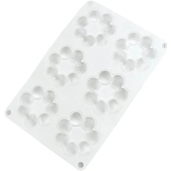 Forma de Mono Porção e Entremet em Silicone Flor 3D (45ml) - Brothers (6)