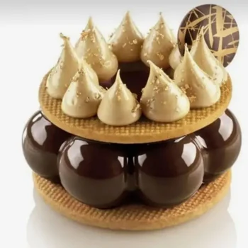 Forma de Mono Porção e Entremet em Silicone Flor 3D (45ml) - Brothers (9)