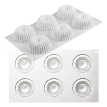 Forma de Mono Porção e Entremet em Silicone Donut Frisada (90ml) - Brothers (4)