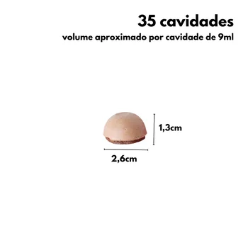 Forma de Mono Porção e Entremet em Silicone Meia Esferas 2,6cm (9ml) - Brothers (2)