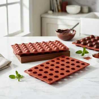 Forma de Mono Porção e Entremet em Silicone Meia Esferas 2,6cm (9ml) - Brothers (11)