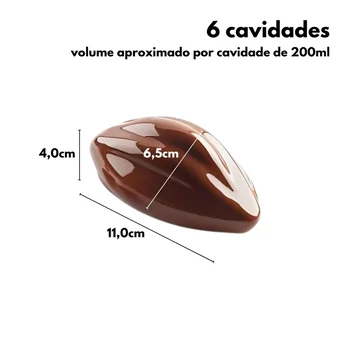 Forma de Mono Porção e Entremet em Silicone Cacau (200ml) - Brothers (2)