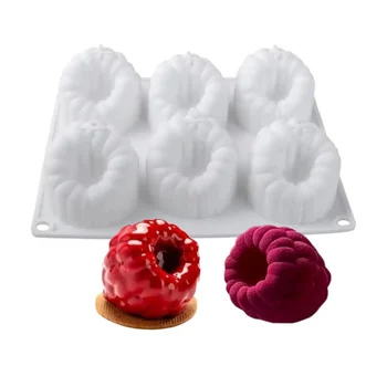 Forma de Mono Porção e Entremet em Silicone Framboesa (90ml) - Brothers (1)