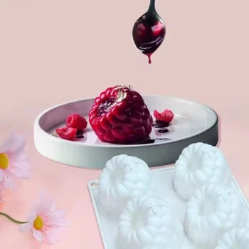 Forma de Mono Porção e Entremet em Silicone Framboesa (90ml) - Brothers (4)
