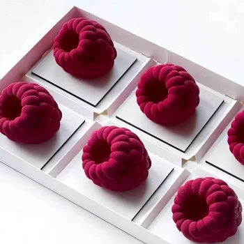 Forma de Mono Porção e Entremet em Silicone Framboesa (90ml) - Brothers (6)