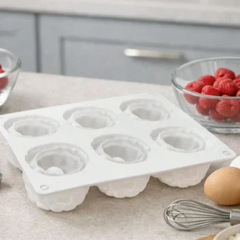 Forma de Mono Porção e Entremet em Silicone Framboesa (90ml) - Brothers (8)