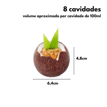Forma de Mono Porção e Entremet em Silicone Coco (100ml) - Brothers (2)