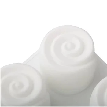 Forma de Mono Porção e Entremet em Silicone Rosas (140ml) - Brothers (6)
