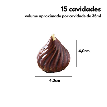 Forma de Mono Porção e Entremet em Silicone Suspiro (35ml) - Brothers (2)