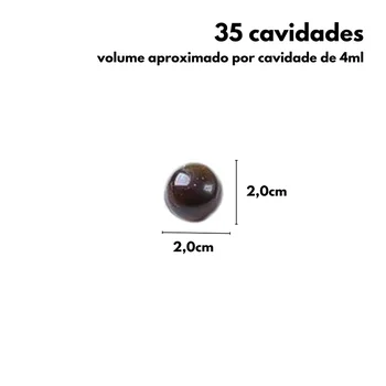 Forma de Mono Porção e Entremet em Silicone Esfera Recheio (4ml) - Brothers (2)