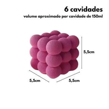 Forma de Mono Porção e Entremet em Silicone Bubbles (150ml) - Brothers (2)