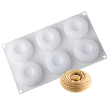 Forma de Mono Porção e Entremet em Silicone Tornado (120ml) - Brothers (1)