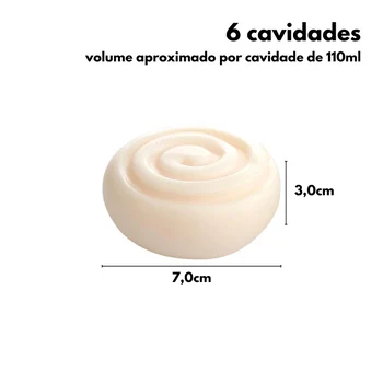 Forma de Mono Porção e Entremet em Silicone Redonda Aspiral (130ml) - Brothers (2)